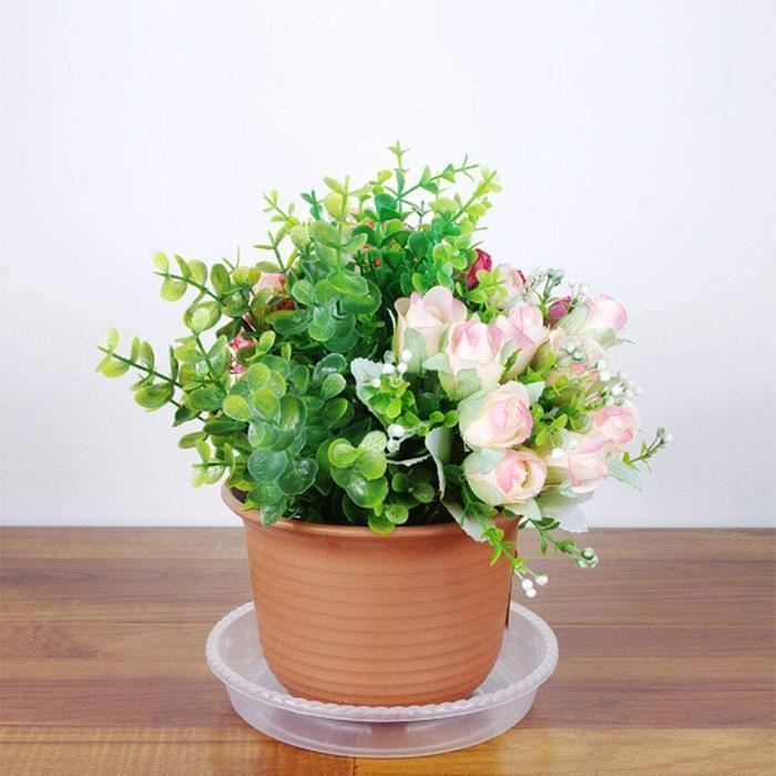 20 Soucoupes Pour Pots De Fleurs 21 Cm – Transparentes, Réutilisables, Idéales Intérieur & Extérieur