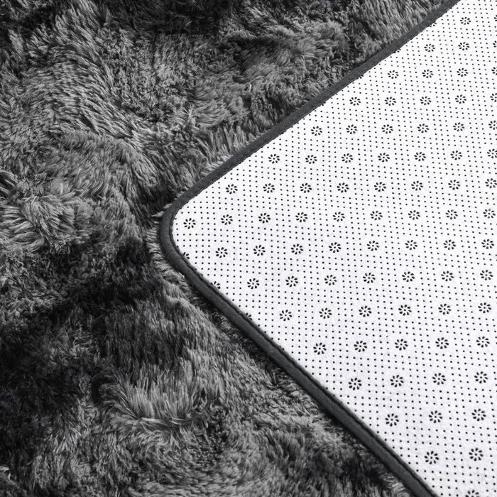 Set De 3 Tapis Shaggy Carpettex – Gris – 2x(80x150) + 1x(80x250) – Poils Longs 30 Mm – Compatible Chauffage Au Sol