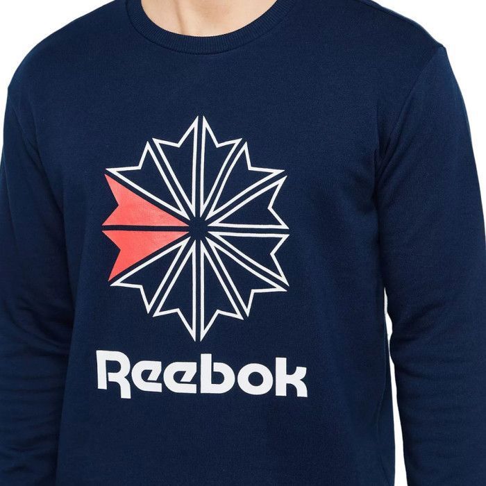 Reebok Homme Hauts Sweat Pull AC FT Big Starcrest Bleu Cdiscount Pret a Porter