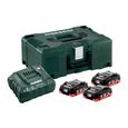Set de base Metabo - 3 batteries LiHD 18V/4,0Ah + chargeur ASC 30-36V + Metaloc II-0