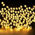 Guirlande Lumineuse Solaire Étanche Extérieur 100LED 17M Blanc Chaud RGB Décoration de Noël-0