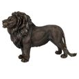 Statuette Déco "lion Debout" 52cm Bronze Marron-0