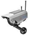 Caméra Factice - QIILU - Surveillance Extérieure - LED Clignotante - Energie Solaire-0