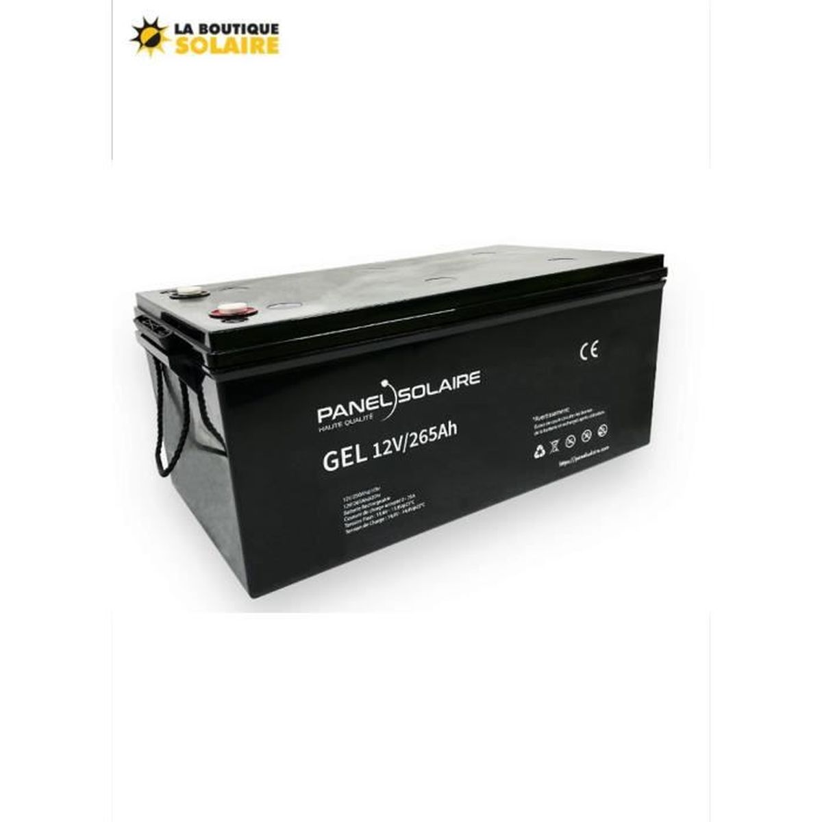 Batterie 12V/265A GEL Deep Cycle PANEL SOLAIRE à décharge lente