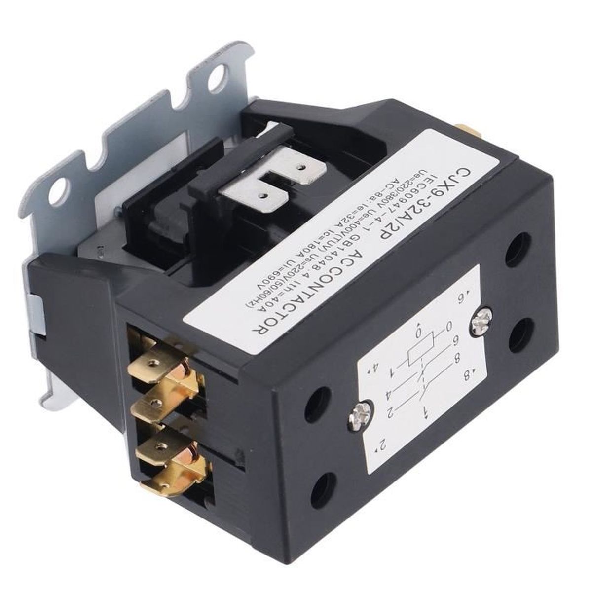 AIM - Contacteur AC Contacteur ca 2 pôles universel robuste 32Amp 220V ...