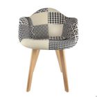AC-DÉCO Fauteuil scandinave Patchwork