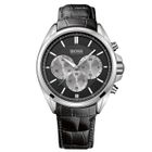Montre Homme - Hugo Boss - Chrono 1512879 - Cuir Noir - Étanchéité 5 ATM - Verre Minéral