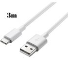 Cable USB-C pour Xiaomi 11T 5G - Xiaomi 11T PRO 5G - Cable chargeur Type USB-C Blanc 3 Mètres Phonillico®