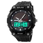SHARPHY Solaire Montre Homme de Marque Sport Double Affichage Noir