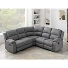VENTE-UNIQUE Canapé d'angle relax en tissu chiné gris RIETI