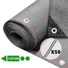 VOUNOT® Brise vue occultant en HDPE 230g/m² 1.8x10m avec attaches de fixation gris