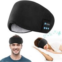 Masque de Sommeil,Bandeau Écouteurs Bluetooth Sans Fil,Ultra-Douce Cache Yeux pour Dormir,pour Sport,Voyage