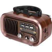 Haut-parleur radio portable Haut-parleur rétro, haut-parleur radio vintage FM AM SW Radio portable video autoradio