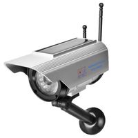 Caméra Factice - QIILU - Surveillance Extérieure - LED Clignotante - Energie Solaire
