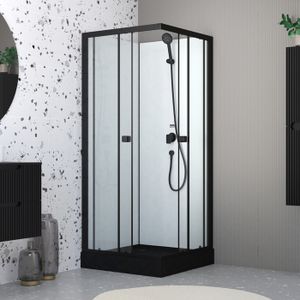 Cabine De Douche Quart De Rond Forte Flex 90x70 Cm - Hauteur 185 Cm - Pliante Accordéon PVC - NEUVE