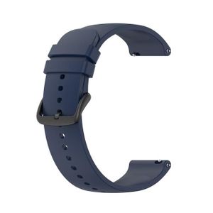 BRACELET MONTRE CONNEC. bleu nuit-Bracelet en silicone souple pour montre 