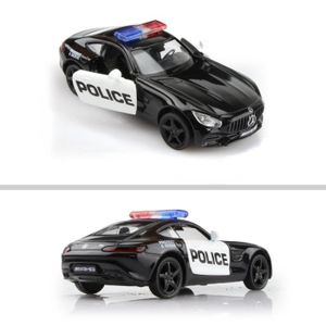 VOITURE - CAMION Voiture de police avec boîte - Mercedes Benz Jas GTS Diecast Car Model, Smile CarToy Vehicles, Rib Back, Allo