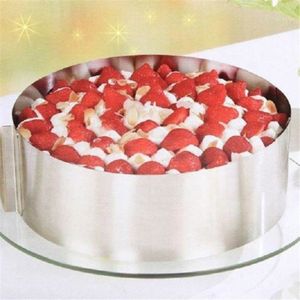 Cercle à gâteau extensible en inox 15,5 à 30 cm Mathon 