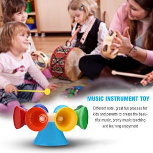 YABARA Cadeau de jouet d'instrument éducatif musical de percussion de cloche colorée de 8 notes pour les enfants d'enfants