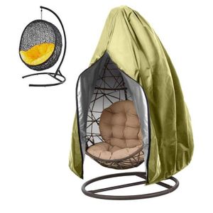 QEES JJZ150 Housse de Chaise /à Suspendre imperm/éable avec Fermeture /Éclair Housse de Chaise de terrasse pour Chaise d/œuf