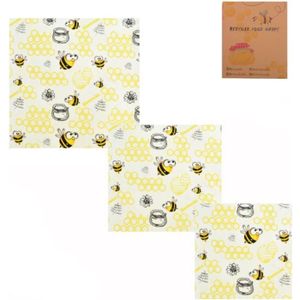 Emballage Cire d'abeille Bio, Ensemble de 3 Emballages Alimentaire  Réutilisable de Cire d'abeille - 1 Petit, 1 Moyen, 1 Grand - Cdiscount  Maison