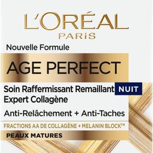 ANTI-ÂGE - ANTI-RIDE Crème de Nuit Age Perfect Nouvelle Formule L'OREAL PARIS - Peaux matures - 50 ml