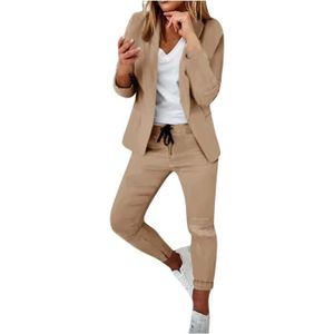 Costume Femme 2 Pièces - Tailleur Pantalon Élégant Pour Bureau, Mariage Ou Sortie