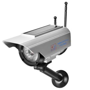 CAMÉRA FACTICE Caméra Factice - QIILU - Surveillance Extérieure - LED Clignotante - Energie Solaire