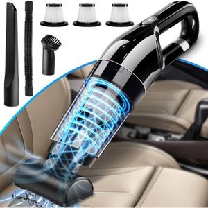 Aspirateur Voiture Sans Fil 21000Pa 4-en-1 – Mini Aspirateur à Main Puissant Avec Gonfleur Et Souffleur