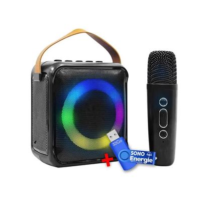 Système Audio HANDY180 Portable Party KARAOKE 250W Batterie avec  USB/BLUETOOTH/ RADIO FM + jeu de