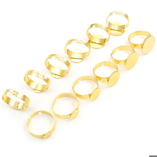 7 Bagues Noyau Vierge En Acier Inox - Triple Rainure, Pour Incrustation DIY, Tailles 16.5-21.4 Mm