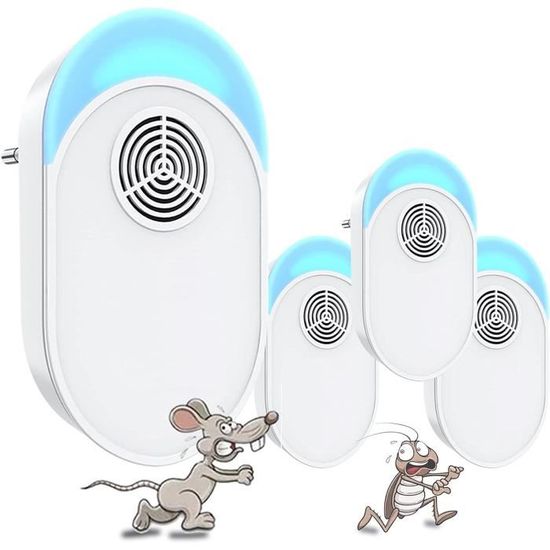 Repulsif Ultrason 2 Pack - Anti Moustiques, Souris, Araignées, Cafards, Prise Electrique, Couverture 200 M² - 5