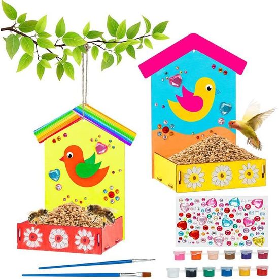 4 Pièce Maison D'oiseau Bricolage Kit，Maison D'oiseau Activite Manuelle  Enfant，Construire Maison Oiseau en ，Bois，de Loisir Creatif p - Cdiscount  Beaux-Arts et Loisirs créatifs