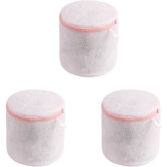 Lot De 3 Sacs De Lavage Pour Soutien-gorge - Filet Réutilisable, Fermeture éclair, Machine à Laver