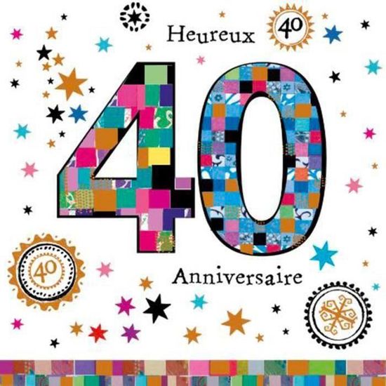 Anniversaire 40 Ans Carte Postale 2 Volets Avec Enveloppe Achat Vente Carte Correspondance Anniversaire 40 Ans Carte Cdiscount