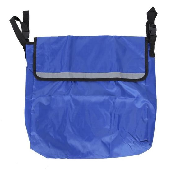 Sac de rangement pour dossier de fauteuil roulant Accessoire de sac suspendu pour aide à la mobilité pour scooter électrique (bleu)