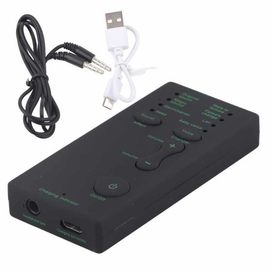 Yosoo Health Gear Changeur de Son de Carte Audio, Dispositif de Carte Son  de changeur de Voix Portable pour PC de téléphone Portable