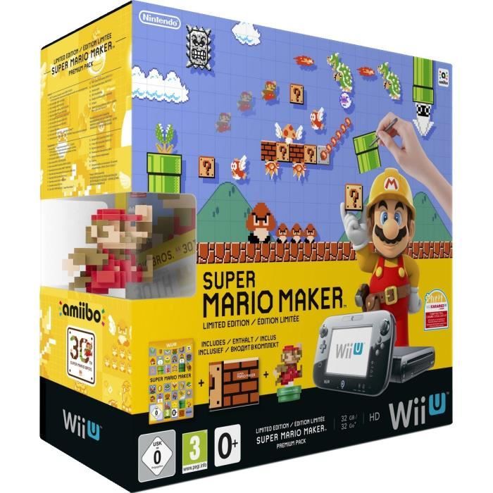 Pack Premium Wii U + Super Mario Maker + Amiibo Ma