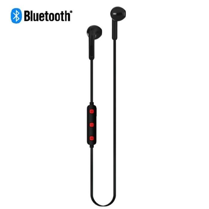 Écouteurs Bluetooth Noir Universel Kit Piéton Mains Libres Pour Sport Téléphone portable iPhone Samsung Galaxy LG Sony Xperia Huawei