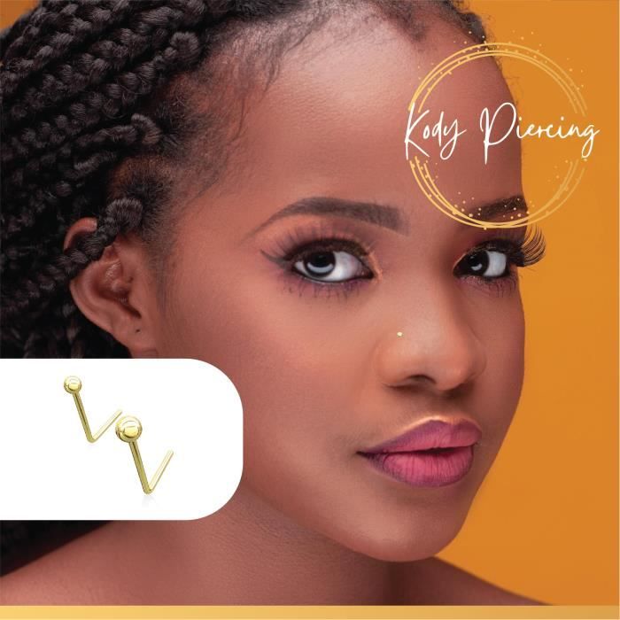 KODY PIERCING Tige L Or 14 Carats avec Boule pleine de 2mm