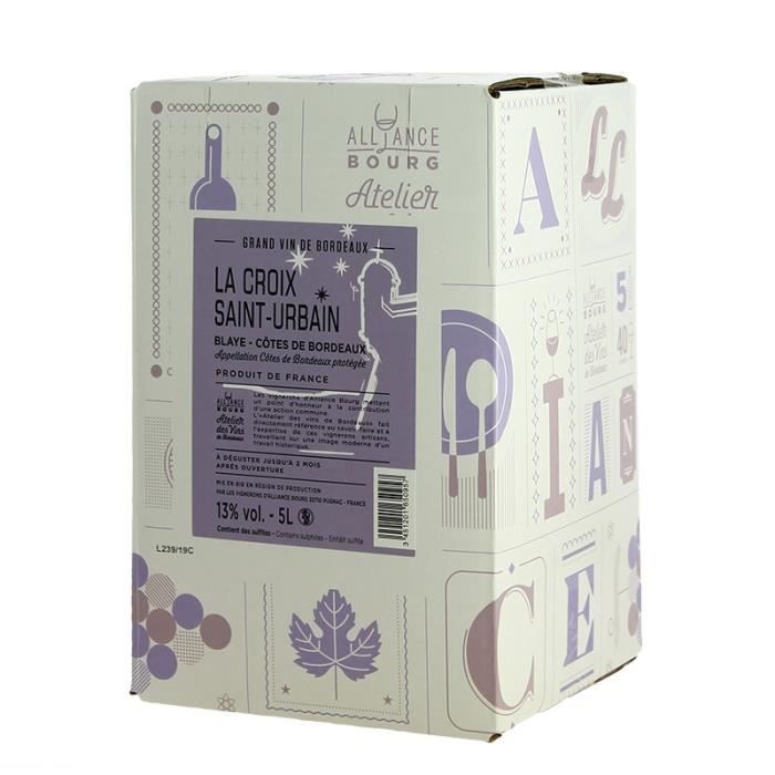 BIB CROIX Saint URBAIN 5 Litres Blaye Côtes de Bordeaux