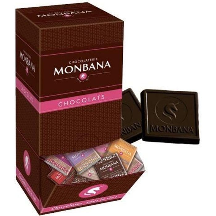 Carrés de chocolat Noir Monbana (X200) U
