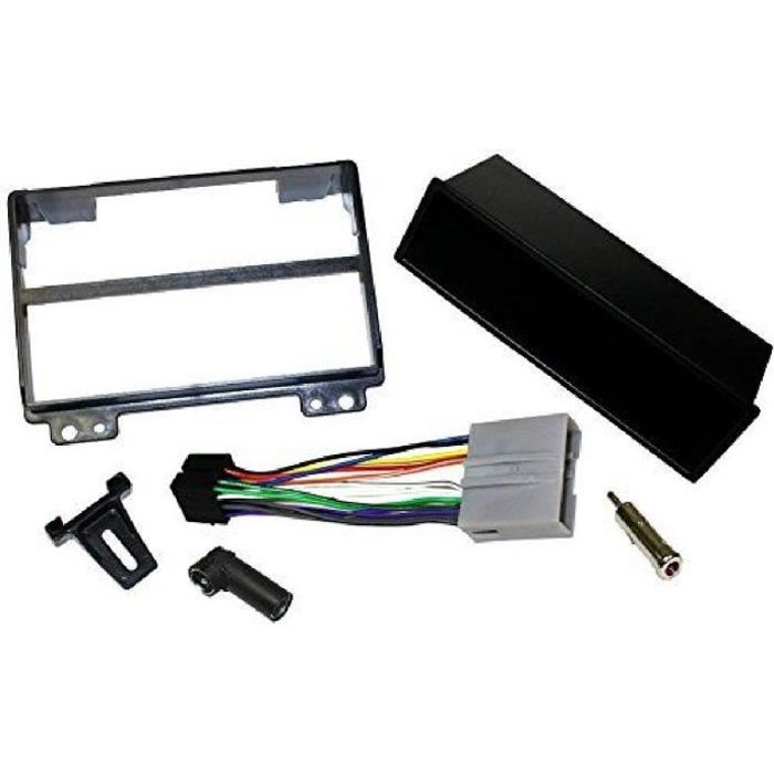 Kit Adaptateur Autoradio 1DIN noir Ford Fiesta/ Fusion 02-05 + ISO + FM - avec vide-poche