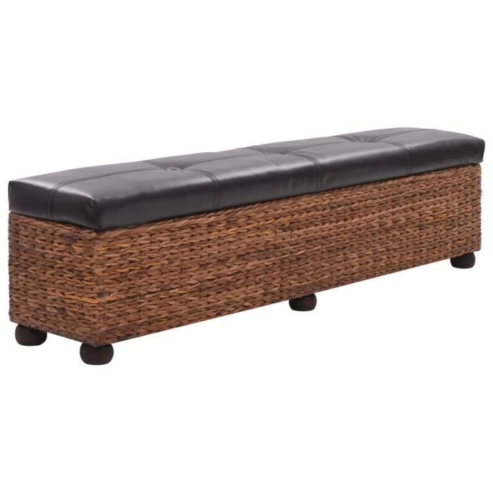 MMCZ® Banc Jacinthe d'eau - Banc de jardin Banc de table de séjour Style Scandinave - 140 x 29 x 40 cm Marron ❤5798