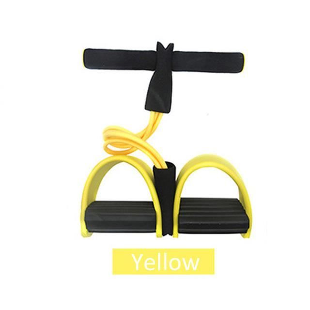 jaune Bandes de résistance élastiques, 4 cordes de traction résistantes, équipement de gymnastique en salle