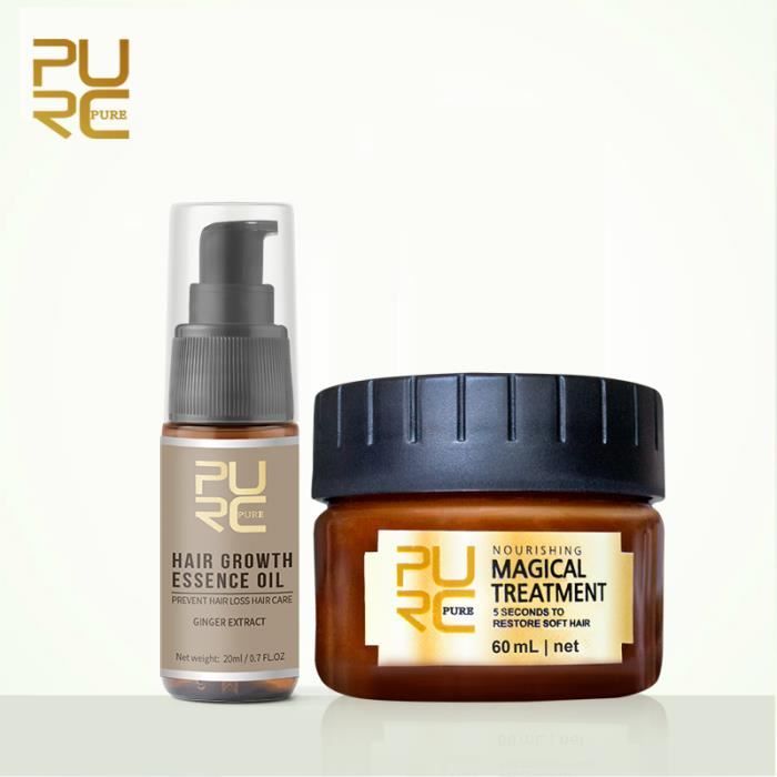 ABU2 PURC New Fast Hair Growth Essencel Oil Prevent Hair Loss 20ml and PURC Magical treatment mask Hair Care
