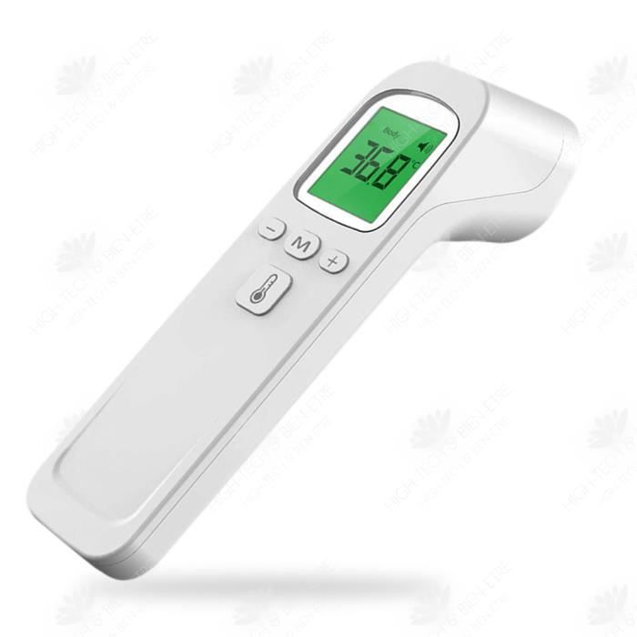 HTBE® Thermomètre frontal médical Thermomètre infrarouge sans contact Thermomètre portable pour appareils ménagers exportés