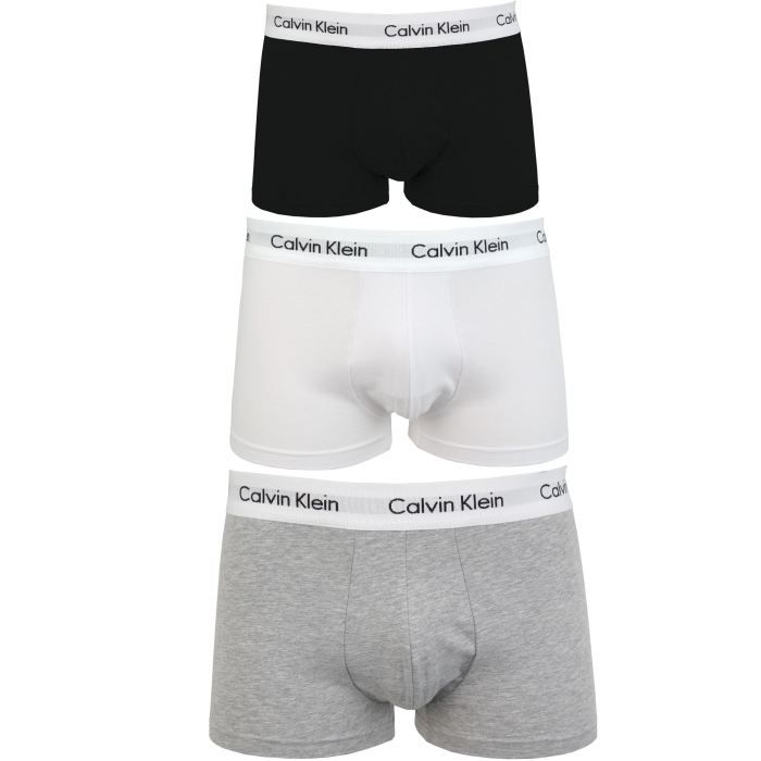 CALVIN KLEIN Pack de 3 Boxers Noir/Blanc/Gris Homme