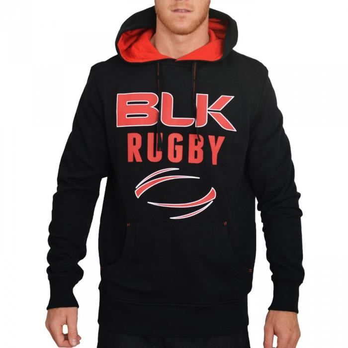 Sweat Capuche Big Logo Hoody Noir/Rouge - BLK