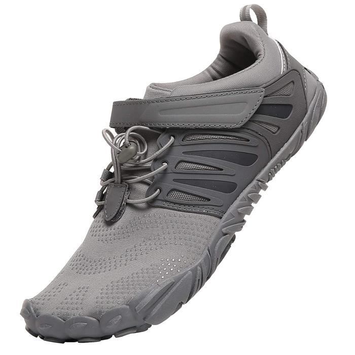 Chaussures De Running AVOIP Trail Chaussures de course aux pieds nus Minimaliste large Toe Box Taille-46